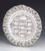 Traditional Silver Seder Tray