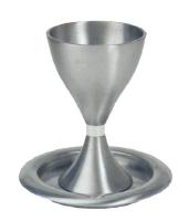 Silver tone Kiddush Cup Set 