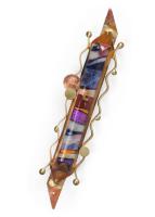 fused glass mezuzah case by Gary Rosenthal