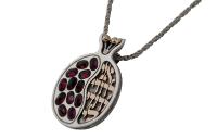 Pomegranate Pendant with Rubies
