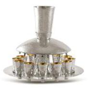 Hammered Sterling Silver Kiddush Fountain