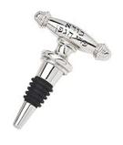 Silver Plated Bottle Cork Turn Key Wine Stopper with Wine Blessing